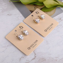 Серьги со стразами Блик овал, цвет МИКС - Queen fair фото 2