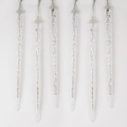 ULD-E3005-300/DTK WHITE IP44 ICICLE Занавес светодиодный фигурный Сосульки, соединяемый, 2,7х0,42м. 10 подвесов. Белый свет. Провод прозрачный. TM Uniel. - Volpe фото 4