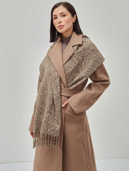 В составе шерсть. Большой теплый двусторонний палантин - Tantino фото 3