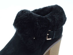 F01 BLACK Ботильоны женские (натуральная замша, байка) - Фабричный китай фото 4