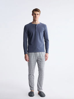 Standart Kal?p Ekose Erkek Pijama Alt