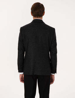 Antrasit Slim Fit Y_n _pek Kar___ml_ Ceket