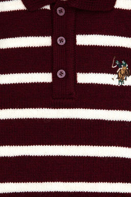 Erkek _ocuk Bordo Polo Yaka Kazak - U.s. polo assn фото 3