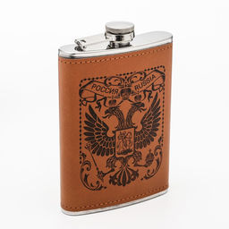 Фляжка Герб, нержавеющая сталь, 270 мл, 9 oz