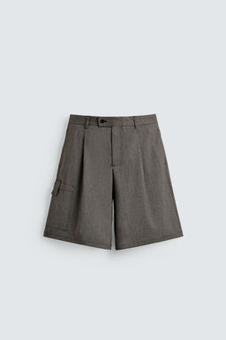 BERMUDA CARGO RELAXED WIDE FIT / Tostado oscuro