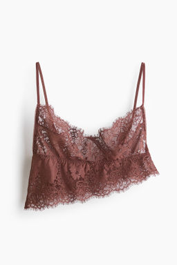 Bralette asim?trico de encaje