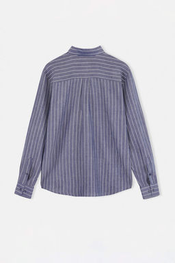 Lacivert Regular Erkek Gomlek TMNSS26GO00017 - Trendyolmilla фото 3