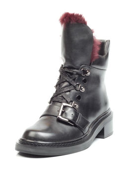 01-H001-3637-N380K BLACK Ботинки демисезонные женские (натуральная кожа, байка)