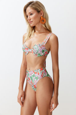 TRENDYOLMILLA Cicek Desenli Yuksek Bel Hipster Bikini Alt? TBESS24BA00124  фото 4