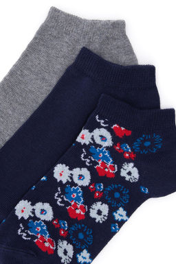 Женские темно-синие носки-ботинки из трех предметов Неожиданная скидка в корзине - U.s. polo assn фото 2