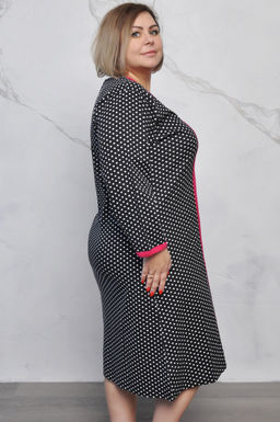 Арт. 9160 Туника с длинным рукавом 48-58 (6 шт) Цвет:малиновый, черный - Калинка фото 2