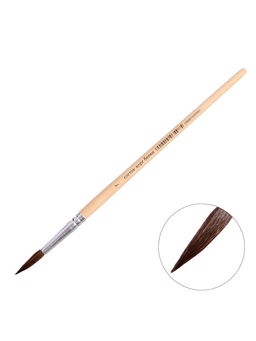 Цена за 10 шт. Кисть для рисования, белка, № 7, круглая, деревянная ручка, международный размер
