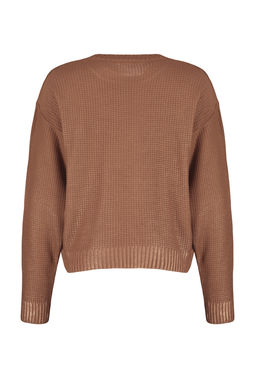 Kahverengi Varak Bask?l? Triko Kazak TWOAW24KZ00969