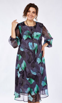 Белорусское шифоновое платье с цветочным принтом - Almond фото 6