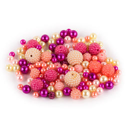 Бусина Zlatka MIX пластик BWMX 100 г 10 г №01 розовый