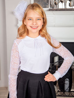 Блузка "Элегия",белый