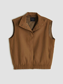 Dik Yaka Oversize Kad?n Yelek