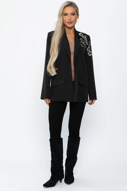 Жакет Цветочное безумие (черный) Б14798-7М