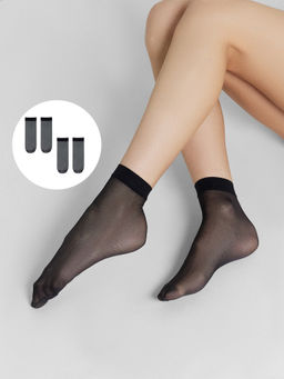 Цена за 5 пар! Носки капроновые женские черные, 2 пары