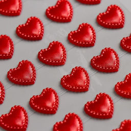 Цена за 3 шт. Наклейка пластик стразы "Сердечки-кристаллы с рисунками" 1,1х1,1 см МИКС 23х9,5 см