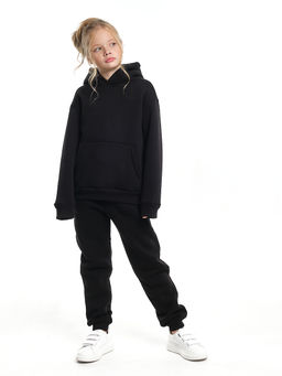 Спортивный костюм для девочки утепленный 22-7606 черный