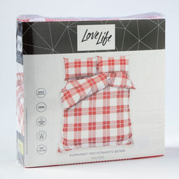Постельное бельё LoveLife 2сп Square, 175х215см, 200х225см, 50х70см-2шт, 100%хлопок, сатин фото 12