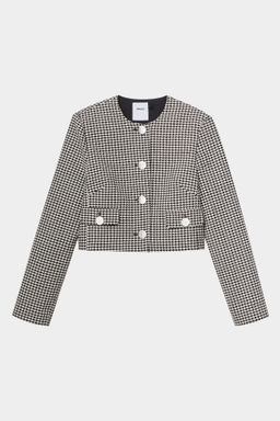 Жакет укороченный из твида с клапанами - Mollis фото 6