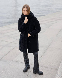 Пальто женское арт. 313W, черный - Ultramarine фото 2