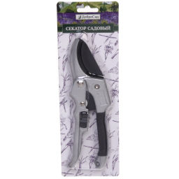 Секатор плоскостной 8" (20,5см) "Макси" усиленный, гальваническое покрытие, алюминиевые комбинированный ручки ДоброСад