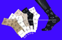 Цена за 10 пар. AMIGOBS носки женские цветные с принтом "Сердечки" арт. 9519