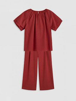 K?z ?ocuk Pantolonlu Tak?m