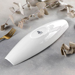 Блюдо Wilmax, 33×10 см, фарфор, белое
