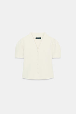 CHAQUETA ESTRUCTURA PUNTO / Crudo - Zara фото 7