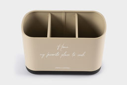 Подставка для кухонных принадлежностей, 19х13 см, 3 отд, металл/пластик, бежевая, Retro - Anna lafarg фото 5