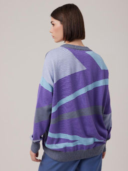 Джемпер женский 1231153011 purple/l.blue - Eleganzza фото 2