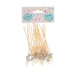 Шпажка для канапе Бусина, бамбук, набор 24 шт. - Страна карнавалия фото 2