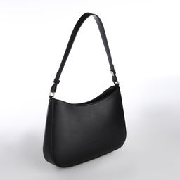 Сумка женская багет TEXTURA на молнии, 28×6×17 см, чёрная