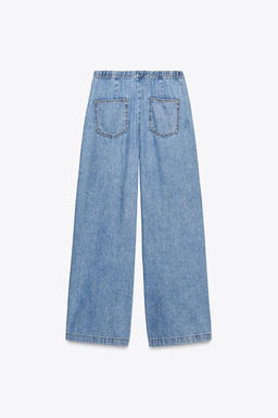 Z1975 MID-WAIST WIDE-LEG JOGGER JEANS - Zara фото 9