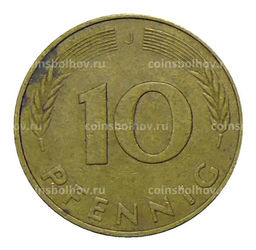 Монета 10 пфеннигов 1979 года J Германия