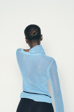 MESH KNIT SWEATER - Zara фото 5