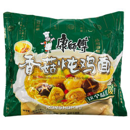 Лапша б/п со вкусом тушеной курицы с грибами шиитаке Kangshifu, Китай, 101 г Акция