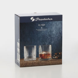 Стаканы Paşabahçe Elysia, 355 мл, набор 4 шт., стекло, прозрачные