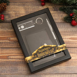 Набор подарочный 3в1 (ручка, визитница, фонарик)