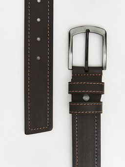 Deri G?r?n?ml? Dekoratif Diki?li Erkek Kemer