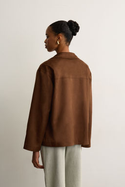 Жакет однобортный из искусственной замши - Mollis фото 5