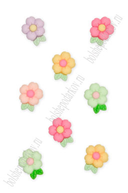 Кабошон "Цветочек" 2,2*2,7 см (20 шт) SF-8059, ассорти №5