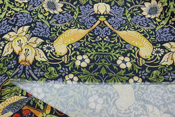 Перкаль Премиум (Digital) "Райские птички" (крупный рисунок) цв.синий, ш.1.45м, хл-100%