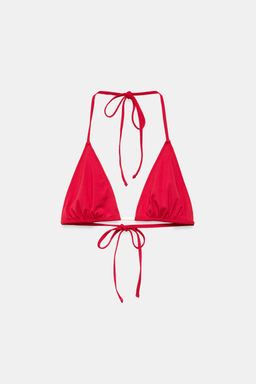 TOP BIKINI LISO PIEZA MET?LICA / Rojo - Zara фото 5