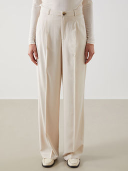 Loose Fit Keten Kar???ml? Kad?n Pantolon