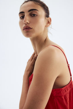 Vestido efecto arrugado con tirantes espagueti - H&m фото 6